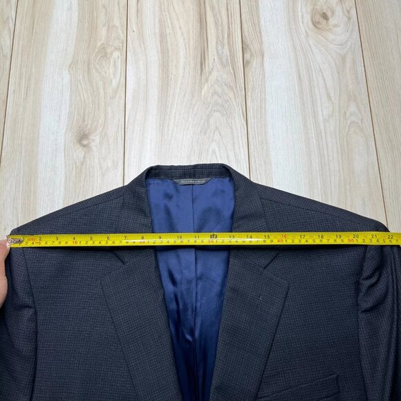 Jack Victor Mens Blue Classic Blazer Sport Coat 2 Button Suit Jacket Size 52 XL - Picture 12 of 15
